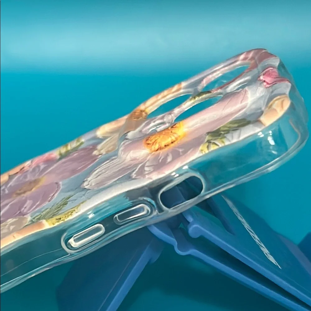 Floral iPhone Case IPhone 14Pro with Pink and Yellow Flowers